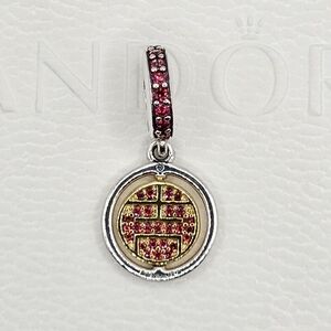 Authentic Pandora Shine Two Tone Dangle Charm